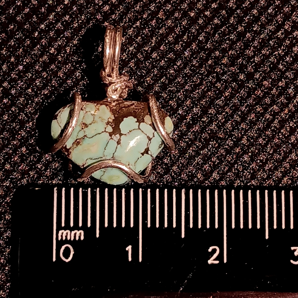 Turquoise Pendant Sterling Silver - Picture 10 of 12